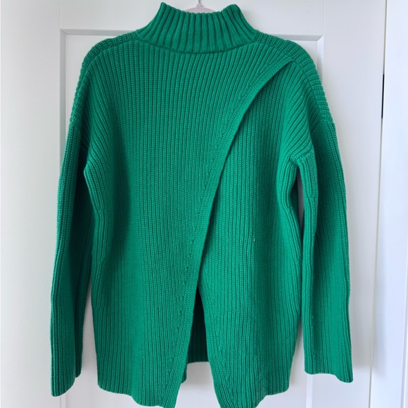 Sezane Green Ribbed Sweater - Picture 2 of 5
